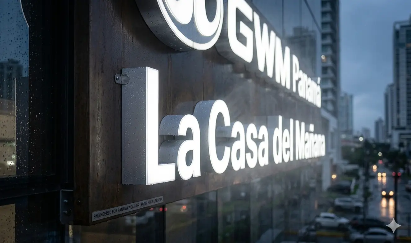 Impacto visual de señalética iluminada